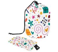 Eslifey Trousse de maquillage de voyage - Multifonctionnelle - Organiseur rond - Poche de rangement - Happy Birthday - Motif cœur et notes de musique, multicolore 1, 9.9x6.9in/25.2x17.6cm