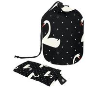 Eslifey Trousse de maquillage de voyage - Multifonctionnelle - Organiseur rond - Poche de rangement - Happy Birthday - Motif cœur et notes de musique, Multicolore 5., 9.9x6.9in/25.2x17.6cm