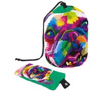Eslifey Trousse de maquillage de voyage - Multifonctionnelle - Organiseur rond - Poche de rangement - Motif Hello Summer Ananas Flamants roses, Multicolore 8., 9.9x6.9in/25.2x17.6cm