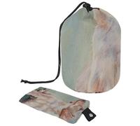 Eslifey Trousse de toilette avec cordon de serrage, sac de maquillage portable en forme de tonneau, sac de maquillage de voyage pour labrador retriever, baiser, papillon, amour, chien, grande