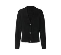 ESMARA® Cardigan en tricot pour femme, avec poignets et bas côtelés. (Noir, XL(46/48))
