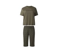 esmara® Ensemble pyjama capri femme (kaki/noir, 3XL(54/56))