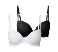 ESMARA® Lot de 2 soutiens-gorge femme (noir/blanc)