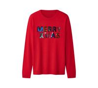 ESMARA® Pull-over de Noël femme avec effet LED / Pull-over de Noël avec musique / Pull-over de Noël (rouge, XL(46/48))