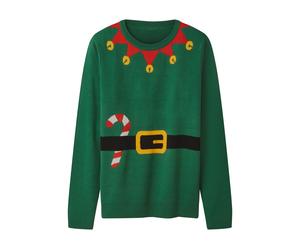 ESMARA® Pull-over de Noël femme avec effet LED / Pull-over de Noël avec musique / Pull-over de Noël (Vert, L(42/44))