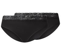 ESMARA® Slips de bikini en dentelle, 2 pièces (noir, M(38/40))