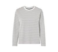 ESMARA® Tee-shirt manches longues femme, en pur coton bio. (noir/rayures, S (34/36))