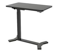 ESMART EAC-121BB Table d’appoint électrique sur roulettes | 70 × 40 cm, noir, hauteur 65-103 cm, table mobile pour ordinateur portable, lit, canapé, chambre et télétravail