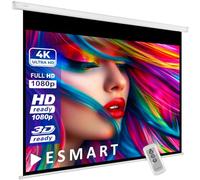 ESMART Economy EXM Écran de Projection Moteur 217 cm Image 180 x 135 cm (89") | Format 4:3 | Télécommande | Home cinéma projecteur électrique Écran de Projection Moteur LCD