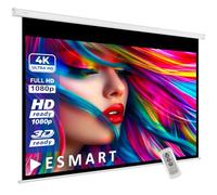 ESMART Economy EXM Écran de Projection Moteur 237 cm Image 200 x 113 cm (90") | Format 16:9 | Télécommande | Home cinéma projecteur électrique Écran de Projection Moteur LCD