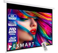ESMART Economy EXM Toile moteur 180 x 135 cm (89"") | Format 4:3 | Télécommande | Home cinéma projecteur Écran de projection