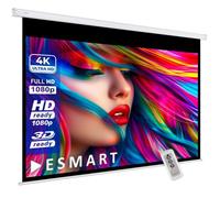 ESMART Economy EXM Toile moteur 240 x 135 cm (108"") | Format 16:9 | Télécommande | Home cinéma projecteur Écran de projection