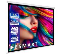 ESMART Economy EXR Écran de Projection Manuel 217 cm Image 200 x 200 cm (111") | Format 1:1 | Écran de projecteur Home cinéma écran Rollo LCD LED