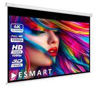ESMART Economy EXR Écran Manuel 157 cm (140 x 79 cm 16:9) Tissu: Blanc | Surface d'image 140 × 79 cm, Format 16:9, tissu blanc pour cinéma maison et présentations, extensible manuellement