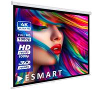 ESMART Economy EXR Toile store enrouleur 200 x 200 cm (111"") | Format 1:1 | Écran de projecteur home cinéma écran Rollo LCD LED