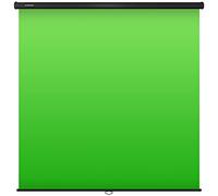 ESMART Écran Vert Enrouleur 200 x 200 cm (111") avec Fond chromé Vert pour Photographie, vidéo, Streaming, Virtual Studio | Montage Mural ou au Plafond