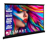 ESMART ETS écran de Table, Largeur Totale 96 cm, Toile: Blanche | Surface de projection 88 × 50 cm, format 16:9, toile blanche pour home cinéma et présentations, compacte et mobile