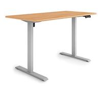 ESMART ETX-121GM 140x70cm Décor érable Bureau Ergonomique Assis-Debout Réglable électriquement en Hauteur 73,5-123,5 cm 3 x Mémoire Rappel d'activité Démarrage/arrêt en Douceur Montage Rapide