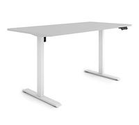 ESMART ETX-121WG 160x80cm Gris Clair Bureau Ergonomique Assis-Debout Réglable électriquement en Hauteur 73,5-123,5 cm 3 x Mémoire Rappel d'activité Démarrage/arrêt en Douceur Montage Rapide