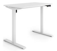 ESMART ETX-121WW 100x60cm Blanc Bureau Ergonomique Assis-Debout Réglable électriquement en Hauteur 73,5-123,5 cm 3 x Mémoire Rappel d'activité Démarrage/arrêt en Douceur Montage Rapide