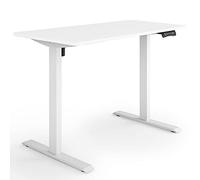 ESMART ETX-121WW 120x60cm Blanc Bureau Ergonomique Assis-Debout Réglable électriquement en Hauteur 73,5-123,5 cm 3X Mémoire Rappel d'activité Démarrage/arrêt en Douceur Montage Rapide