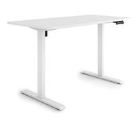 ESMART ETX-121WW 140x70cm Blanc Bureau Ergonomique Assis-Debout Réglable électriquement en Hauteur 73,5-123,5 cm 3 x Mémoire Rappel d'activité Démarrage/arrêt en Douceur Montage Rapide