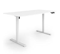 ESMART ETX-121WW 160x80cm Blanc Bureau Ergonomique Assis-Debout Réglable électriquement en Hauteur 73,5-123,5 cm 3 x Mémoire Rappel d'activité Démarrage/arrêt en Douceur Montage Rapide