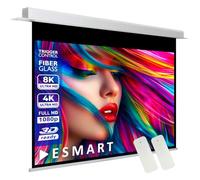 ESMART Expert CSX Écran de Plafond 170 x 127 cm (84") 4:3 | télécommande Infrarouge | Contrôle des déclencheurs | Home cinéma projecteur électrique Moteur écran de Projection
