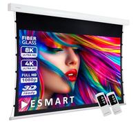 ESMART Expert XTS Écran de Tension de Projection Moteur 203 x 114 cm (92") 16:9 | Télécommande programmable | Cinéma Maison écran de Projection électrique Écran de Tension du Moteur LCD LED