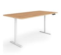 ESMART EZX-132WM 160 x 80 cm Décor érable Bureau Ergonomique Assis-Debout Réglable électriquement en Hauteur 60,5-125,5 cm 3 x mémoire Rappel d'activité Montage Rapide