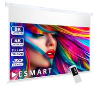 ESMART Professionnel MIMOTO Écran de Projection Moteur Acoustique 160 x 90 cm (72") 16:9 | Télécommande programmable | Écran de Moteur d'écran de Projection de projecteur électrique de cinéma Maison