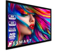 ESMART Professionnel MIRALE Écran de Cadre lumière du Jour Gris 295 x 165 cm (133") 16:9 | Écran de Projection pour projecteur Home cinéma Cadre LCD LED