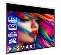 ESMART Professionnel MIROLO Écran de Projection Manuel 203 x 152 cm (100") 4:3 | Écran de projecteur Home cinéma écran Rollo LCD LED