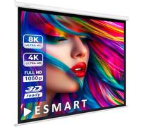 ESMART Professionnel MIROLO Écran de Projection Manuel 213 x 213 cm (120") 1:1 | Écran de projecteur Home cinéma écran Rollo LCD LED