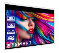 ESMART Professionnel MIROLO Toile pour store enrouleur 237 x 148 cm (110"") 16:10 | Écran de projecteur home cinéma écran Rollo LCD