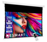 ESMART Professionnel TATENSO Écran Tension Moteur lumière du Jour Gris 295 x 165 cm (133") 16:9 | Télécommande programmable | Cinéma Maison écran de Projection électriqueLCD LED