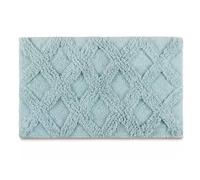 esmen Boho Geometric Diamond Striped Bath Mat, Shaggy Machine Washable Soft Floor Mat for Shower Bathroom Luxury Decor(Blauw)