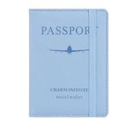 esmen Étui de Protection for Passeport, Porte-Cartes, Rangement for Cartes d'identité, bancaires, Voyage à l'étranger, étui Portefeuille for(Blauw)