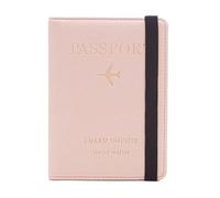 esmen Étui for Passeport en Cuir synthétique, Multifonction, Housse de Protection, Sac Rangement, Ultra Fine(Roze)