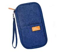 esmen Étui for Passeport, Sac de Rangement for Billets d'avion, à Documents Portable Multifonctionnel Grande capacité(Orange Red,13 * 17cm)