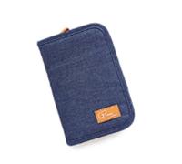 esmen Étui for Passeport, Sac de Rangement for Billets d'avion, à Documents Portable Multifonctionnel Grande capacité(Navy Blue,12 * 18cm)