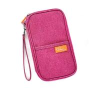 esmen Étui for Passeport, Sac de Rangement for Billets d'avion, à Documents Portable Multifonctionnel Grande capacité(Orange Red,12 * 18cm)