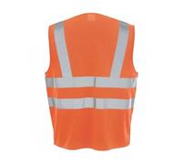 esmen Gilet de sécurité réfléchissant Haute visibilité for Hommes et Femmes, Gilet de Travail avec Poche zippée sur Le Devant, vêtement réfléchissant Industriel(XX-Large)