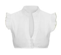 esmen Hauts pour femmes Chemise traditionnelle allemande de l'Oktoberfest avec manches à volants Chemisier de costume de festival de bière blanc ou noir Chemises basses(Khaki,M)