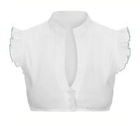 esmen Hauts pour femmes Chemise traditionnelle allemande de l'Oktoberfest avec manches à volants Chemisier de costume de festival de bière blanc ou noir Chemises basses(Groen,X-Large)