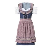 esmen Hauts pour femmes Costume authentique d'Oktoberfest, robe de soubrette traditionnelle en polyester, Dirndl, tailles M à XL, tour de poitrine: 94 à 106cm Chemises basses(Large)