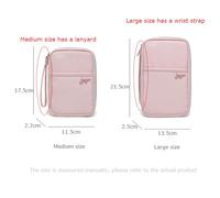 esmen Passoport Étui de passeport multifonction portable pour ranger les cartes de voyage pour étudier à l'étranger, gris, M