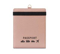 esmen Porte-Cartes de Voyage, Porte-Monnaie, Passeport, Hommes et Femmes, à Suspendre au Cou, Pliable, Rangement Documents, Porte-Billets, Porte-Documents(Roze)