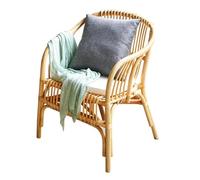 esmen Rattan Chair, Decorative with Armrests,Upholstered Leisure Armchair for Living Room Bedroom Balcony Patio Lounge Chairs