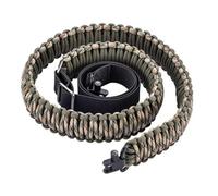 esmen Sangle de fusil tactique à double point en paracorde 550 7 cœurs | Sangle tressée à boucle QD réglable en nylon, élingue de terrain robuste de 2M for équipement d'extérieur